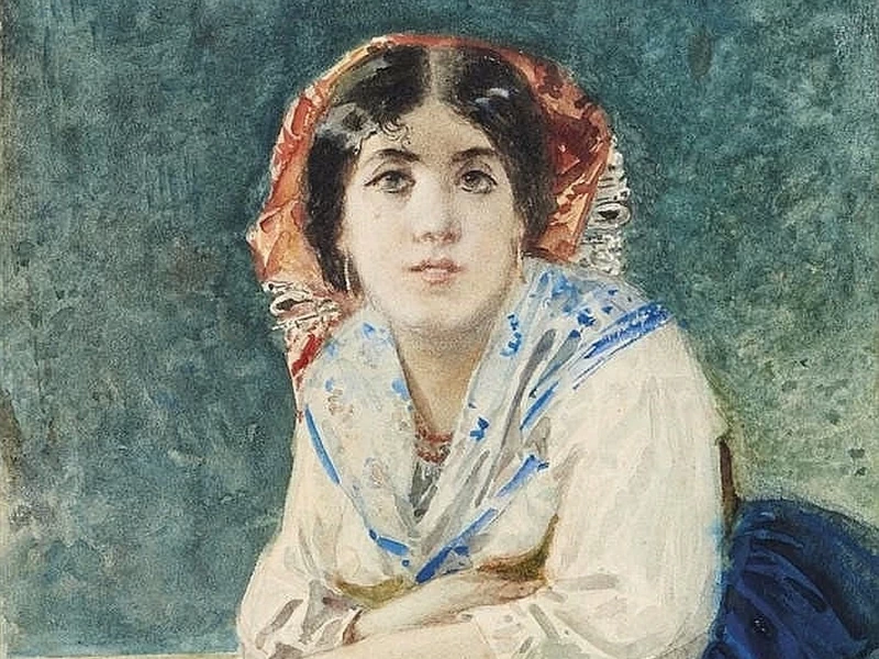 1828-Sebastiano De Albertis - Ritratto di ragazza